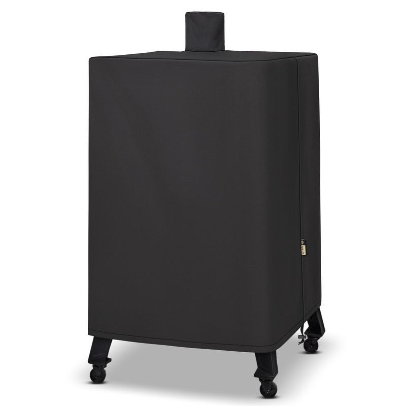 Arcedo Vertical Smoker Cover Compatible with Pit Boss Copperhead 4, 5, 7 Series, PBV4PS2, PBV4NX, Pro 4-Series, Heavy Duty Waterproof Outdoor Wood Pellet Grill Cover for PB 73550, Black - Image 1